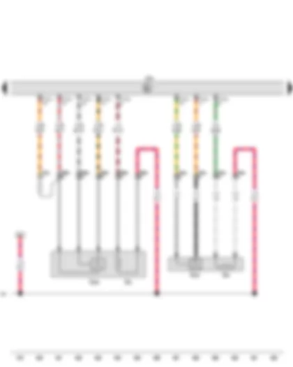 Wiring Diagram  VW PHAETON 2015 - Lambda probe 4 - Lambda probe 4 after catalytic converter - Engine control unit 2