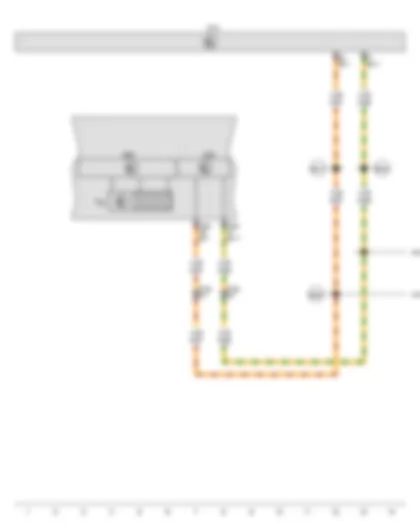 Wiring Diagram  VW PHAETON 2016 - Control unit in dash panel insert - Onboard supply control unit - Data bus diagnostic interface - Display in dash panel insert