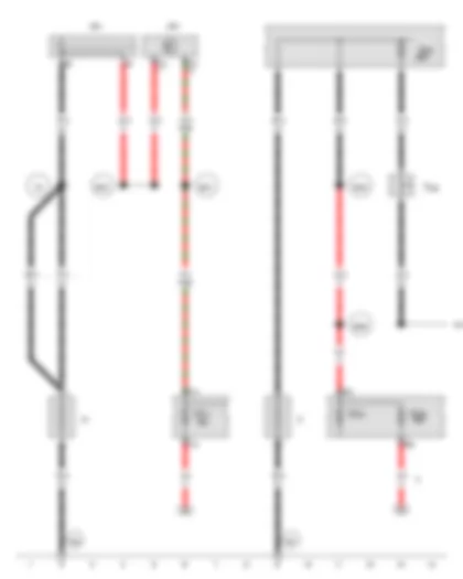 Wiring Diagram  VW PHAETON 2016 - Battery - Second battery - Battery parallel circuit relay - Fuse 28 on fuse holder C - Fuse 31 on fuse holder C