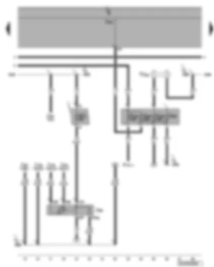 Wiring Diagram  VW PHAETON 2006 - Terminal 50 voltage supply relay - fuse S204 - S205 - S206 - S207 - SC1
