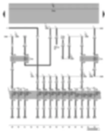 Wiring Diagram  VW PHAETON 2004 - Current supply relay for Motronic - current supply relay 2 for Motronic - fuses