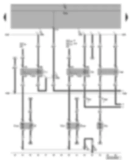 Wiring Diagram  VW PHAETON 2004 - Fuel pump relay - relay for electric fuel pump 2 - relay for additional coolant pump - fuel gauge sender - fuel gauge sender 2 - fuel pumps