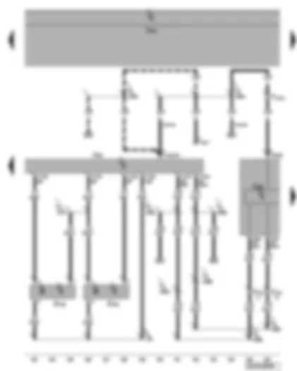 Wiring Diagram  VW PHAETON 2004 - Engine control unit 2 - dash panel insert - self-diagnosis connection - Hall sender 2 - Hall sender 4