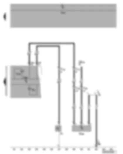 Wiring Diagram  VW PHAETON 2004 - Dash panel insert - oil level and oil temperature sender - oil pressure switch - oil pressure warning lamp - oil level warning lamp