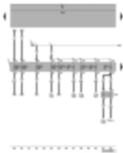 Wiring Diagram  VW PHAETON 2006 - Relay for tank flap release - fuse SC1 - SC2 - SC3 - SC9 - SC10 - SC11 - SC12 - SC13 - SC14