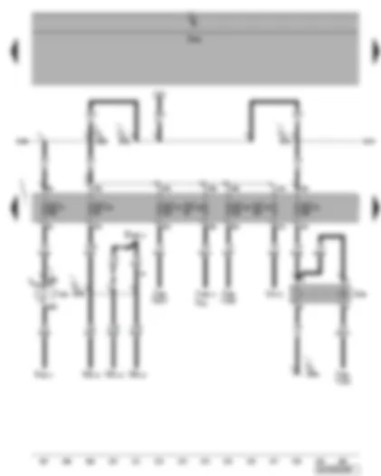 Wiring Diagram  VW PHAETON 2004 - Relay for heater rear window (heater circuit 1) - fuse SC6 - SC15 - SC23 - SC24 - SC25 - SC26 - SC27