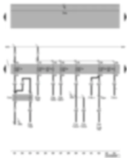 Wiring Diagram  VW PHAETON 2004 - Relay for heater rear window (heater circuit 2) - fuse SC16 - SC41 - SC42 - SC43 - SC44 - SC45 - SC46