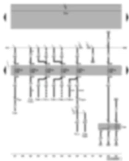 Wiring Diagram  VW PHAETON 2005 - Relay for voltage supply of terminal 15 - fuse SD26 - SD28 - SD29 - SD30 - SD31