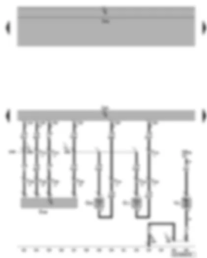 Wiring Diagram  VW PHAETON 2002 - Climatronic control unit - refrigerant pressure and temperature sender - fresh air intake duct temperature sensor - ambient temperature sensor - continued coolant circulation pump