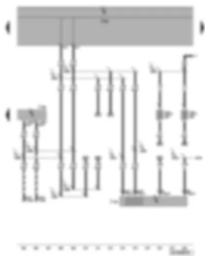 Wiring Diagram  VW PHAETON 2002 - Climatronic control unit - rear information display and operating unit control unit - self-diagnosis connection