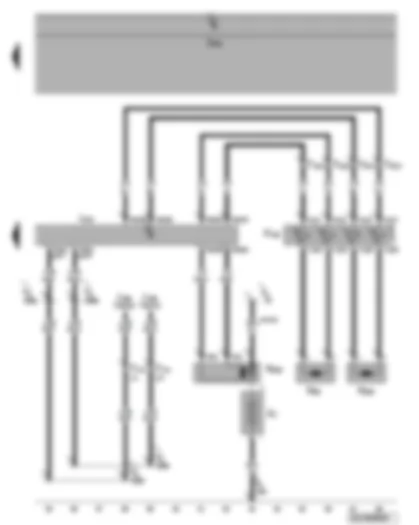 Wiring Diagram  VW PHAETON 2002 - Airbag control unit - driver side airbag igniter - battery isolation igniter