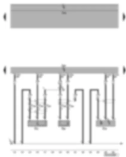 Wiring Diagram  VW PHAETON 2004 - Engine control unit - knock sensor 1 - knock sensor 2 - engine speed sender
