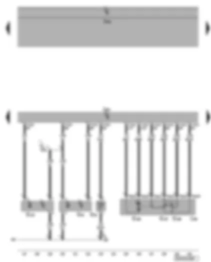 Wiring Diagram  VW PHAETON 2004 - Engine control unit - Hall sender - coolant temperature sender - throttle valve control module