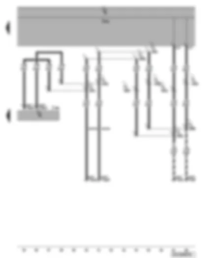 Wiring Diagram  VW PHAETON 2004 - Parking aid control unit - self-diagnosis connection
