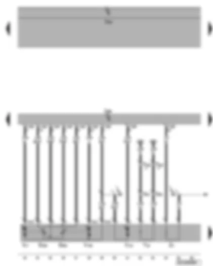 Wiring Diagram  VW PHAETON 2002 - Door control  unit on driver side - motors for mirror adjustment on driver side - heated exterior mirrors - automatic anti-dazzle exterior mirror on driver side