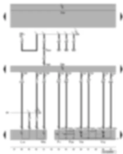 Wiring Diagram  VW PHAETON 2002 - Driver door control unit - turn signal in exterior mirror on driver side - door contact switch on driver side - entry light in exterior mirror on driver side - lock unit for central locking on driver side