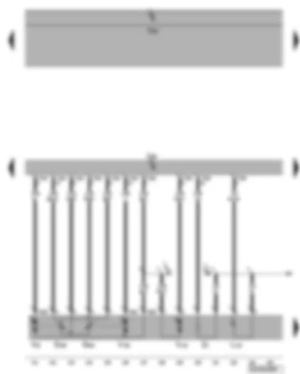 Wiring Diagram  VW PHAETON 2002 - Door control unit on front passenger side - exterior mirror turn signal on front passenger side - motors for mirror adjustment on front passenger side - heated exterior mirror on front passenger side