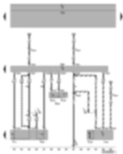 Wiring Diagram  VW PHAETON 2002 - Rear right door control unit - rear right door contact switch - rear right central locking button in exterior door handle - rear right power latching system control unit - door power latching system motor