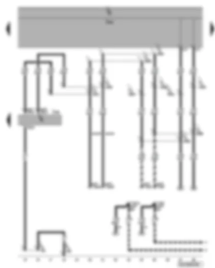 Wiring Diagram  VW PHAETON 2005 - Trailer detector control unit - self-diagnosis connection