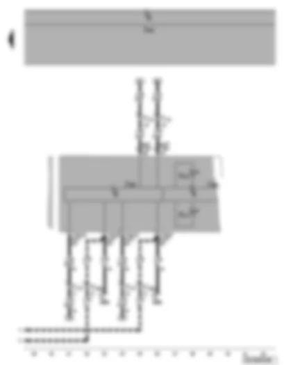 Wiring Diagram  VW PHAETON 2004 - Dash panel insert - trailer coupling warning lamp - rear fog light warning lamp