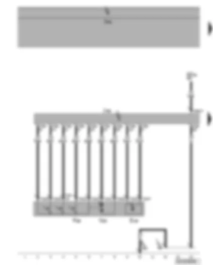 Wiring Diagram  VW PHAETON 2004 - Rear lid control unit - rear lid lock unit - rear lid electric release motor