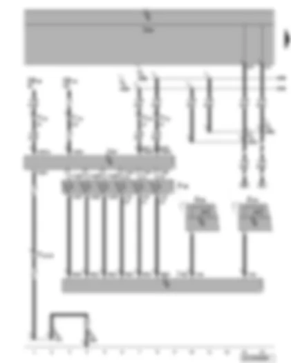 Wiring Diagram  VW PHAETON 2002 - Control unit for steering column electronics - control unit for multifunction steering wheel - multifunction buttons in steering wheel