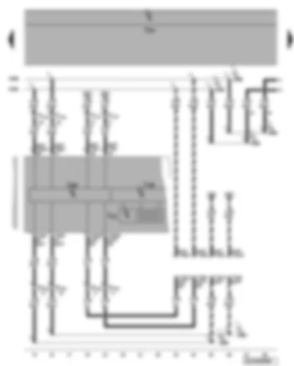 Wiring Diagram  VW PHAETON 2002 - Dash panel insert - data bus diagnosis interface - self-diagnosis connection - control unit for display and information control panel at front