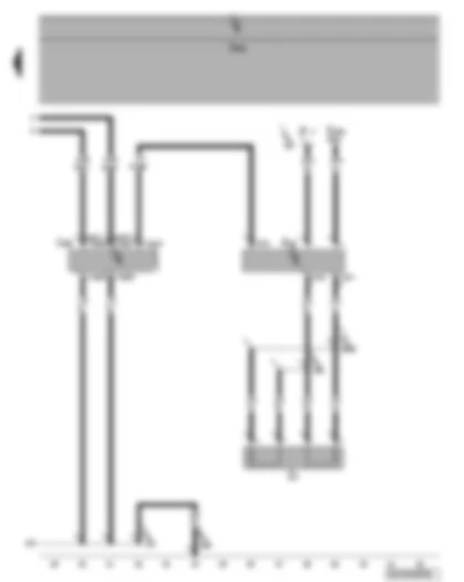 Wiring Diagram  VW PHAETON 2006 - Windscreen heater voltage transformer - Climatronic control unit - heated windscreen