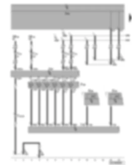 Wiring Diagram  VW PHAETON 2004 - Control unit for steering column electronics - control unit for multifunction steering wheel - multifunction buttons in steering wheel