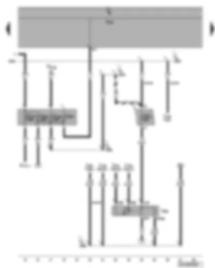 Wiring Diagram  VW PHAETON 2005 - Terminal 50 voltage supply relay - fuses S204 - S205 - S206 - S207 - SC1