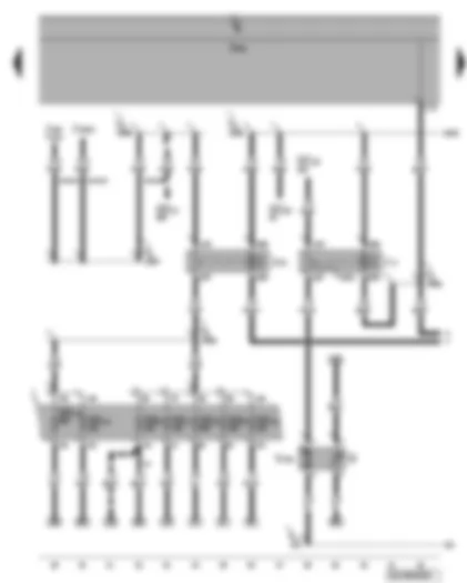 Wiring Diagram  VW PHAETON 2006 - Motronic current supply relay - fuel pump relay - fuel pump 1 - fuel gauge sender - fuses