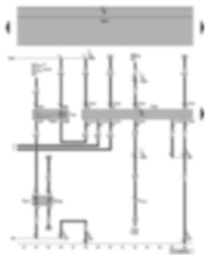Wiring Diagram  VW PHAETON 2006 - Motronic control unit - electric fuel pump 2 relay - fuel gauge sender 2 - fuel pump 2