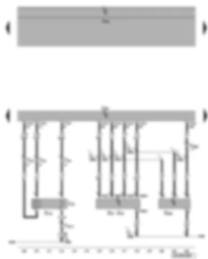 Wiring Diagram  VW PHAETON 2005 - Motronic control unit - intake air temperature sender - Lambda probe 2 after catalytic converter - air mass meter 2