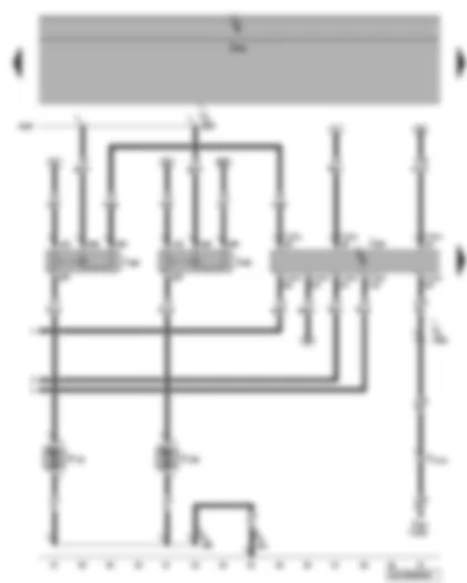 Wiring Diagram  VW PHAETON 2006 - Engine control unit - secondary air pump relay - secondary air pump relay 2 - secondary air pump motor - secondary air pump motor 2