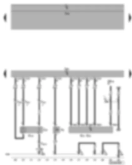 Wiring Diagram  VW PHAETON 2006 - Engine control unit - kickdown switch - intake air temperature sender - Lambda probe 2 after catalytic converter - air mass meter 2