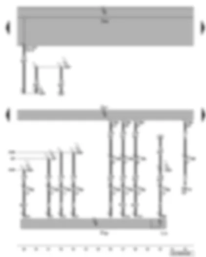 Wiring Diagram  VW PHAETON 2004 - Automatic gearbox control unit - Tiptronic switch