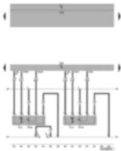 Wiring Diagram  VW PHAETON 2015 - Climatronic control unit - right B-pillar and footwell shut-off flap control motor - air recirculation flap control motor