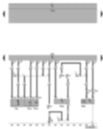 Wiring Diagram  VW PHAETON 2005 - Climatronic control unit - valve for left heater regulator - valve for right heater regulator - pump for coolant circulation - air quality sensor - regulator valve for air conditioning compressor