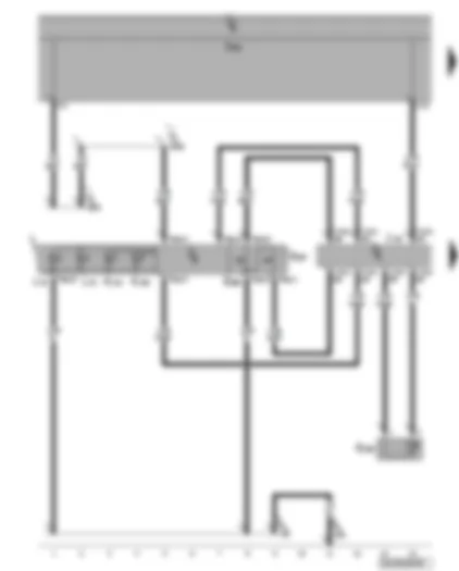 Wiring Diagram  VW PHAETON 2004 - Adaptive suspension control unit - adaptive suspension button - shock absorber damping adjustment button - compressor temperature sender for adaptive suspension system