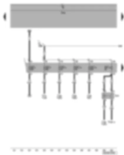 Wiring Diagram  VW PHAETON 2006 - Fuel tank flap release relay - fuse SC1 - SC9 - SC11 - SC12 - SC13 - SC14