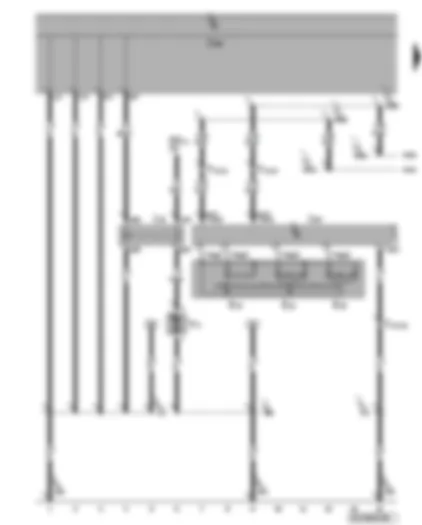 Wiring Diagram  VW PHAETON 2016 - Relay for headlight washer system - steering column electronics control unit - windscreen washer system switch - windscreen washer system pump