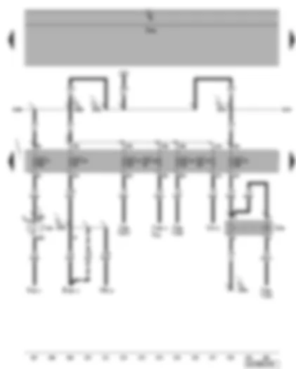 Wiring Diagram  VW PHAETON 2005 - Heated rear window relay (heater circuit 1) - fuse SC6 - SC15 - SC23 - SC24 - SC25 - SC26 - SC27