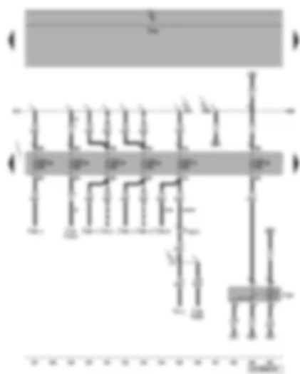 Wiring Diagram  VW PHAETON 2006 - Terminal 15 voltage supply relay - fuse SD26 - SD28 - SD29 - SD30 - SD31