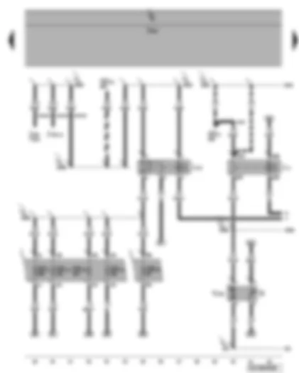 Wiring Diagram  VW PHAETON 2006 - Relay for voltage supply of terminal 30 - fuel pump relay - fuel pump 1 - fuel gauge sender
