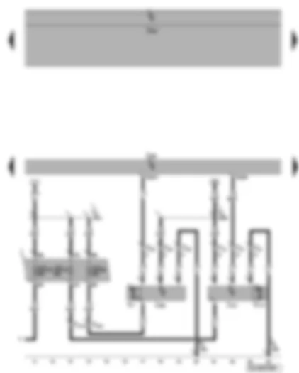 Wiring Diagram  VW PHAETON 2005 - Diesel direct injection system control unit - radiator fan control unit - radiator fan