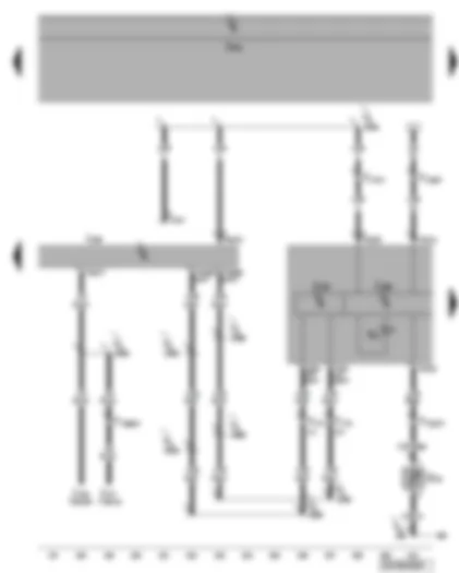Wiring Diagram  VW PHAETON 2006 - Diesel direct injection system control unit - dash panel insert - coolant shortage indicator sender - alternator warning lamp