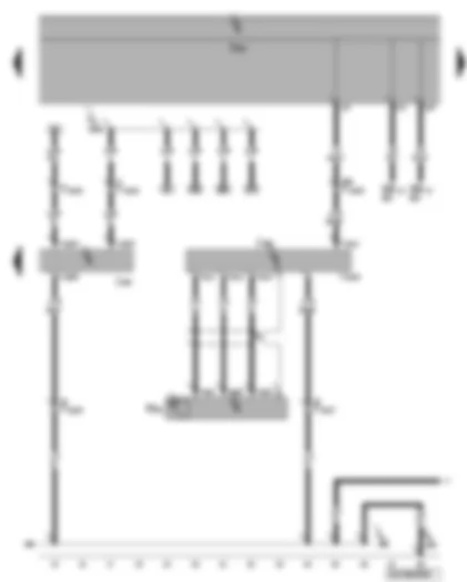 Wiring Diagram  VW PHAETON 2008 - Left headlight range control unit - left main beam gas discharge light control unit - left headlight main beam bulb