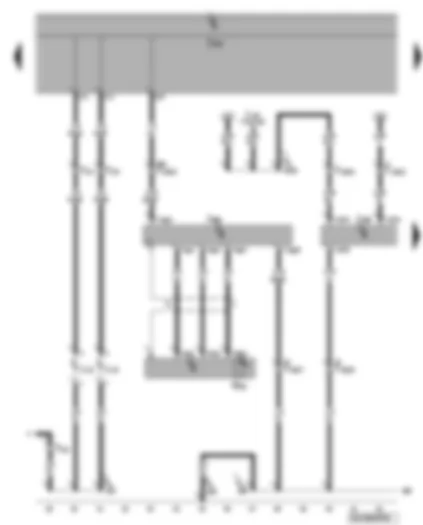 Wiring Diagram  VW PHAETON 2008 - Fog light - right main beam gas discharge light control unit - right main beam bulb