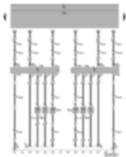 Wiring Diagram  VW PHAETON 2008 - Rear left door control unit - rear right door control unit - rear left entry light - rear right entry light - rear left door warning light - rear right door warning light