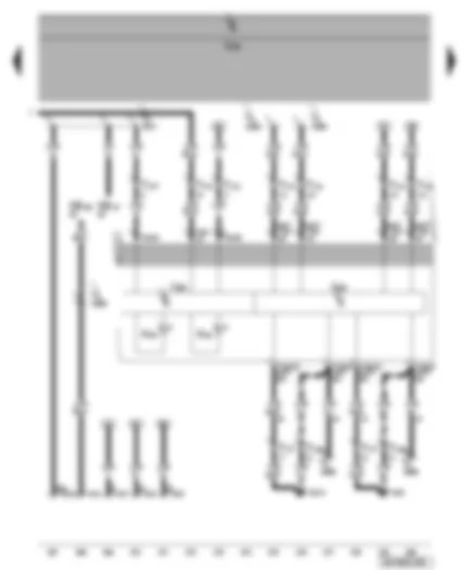 Wiring Diagram  VW PHAETON 2007 - Dash panel insert - data bus diagnostic interface - turn signal warning lamps - self-diagnosis connection